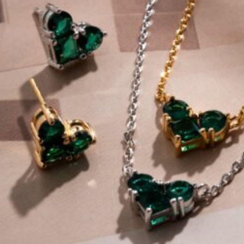 CONJUNTO ESMERALDA CORACAO ZIRCONIA