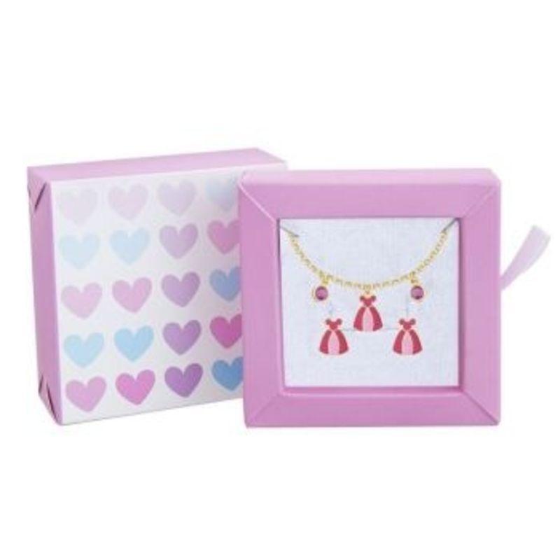 CONJUNTO INFANTIL PULSERIA E BRINCO PRINCESA ROSA