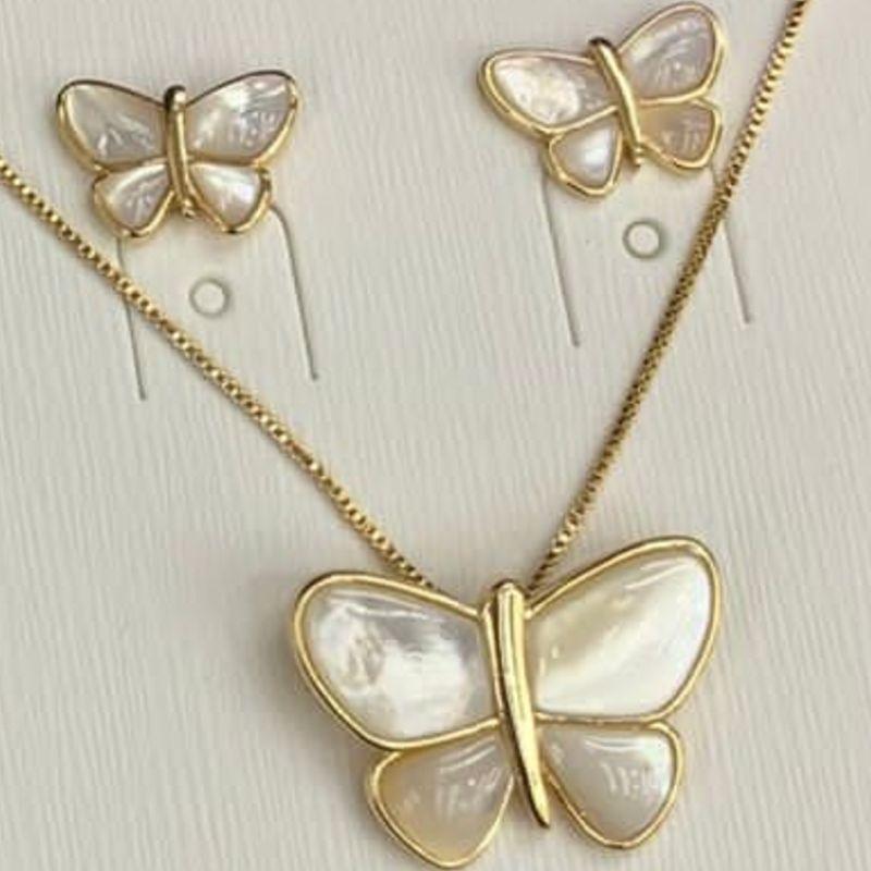 CONJUNTO MADREPEROLA BORBOLETASS