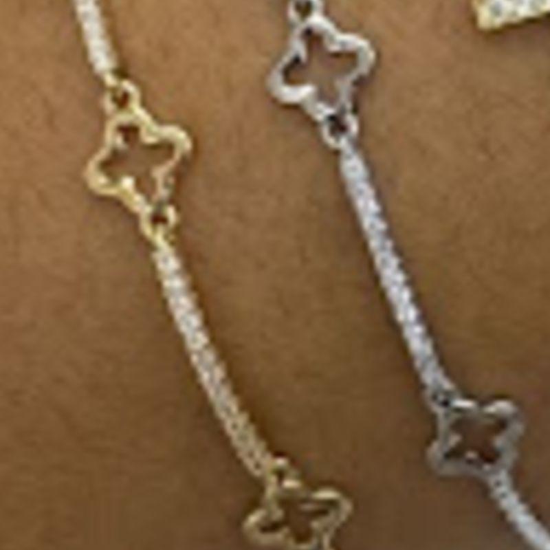 PULSEIRA OURO TREVO REGULAVEL