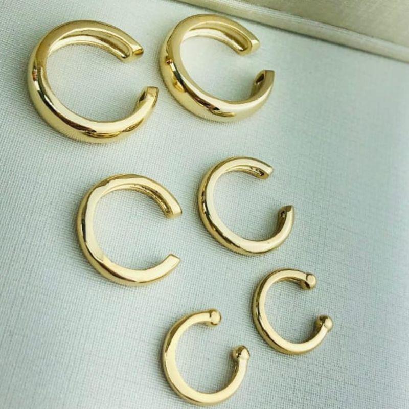 TRIO DE PIERCING LISO OURO