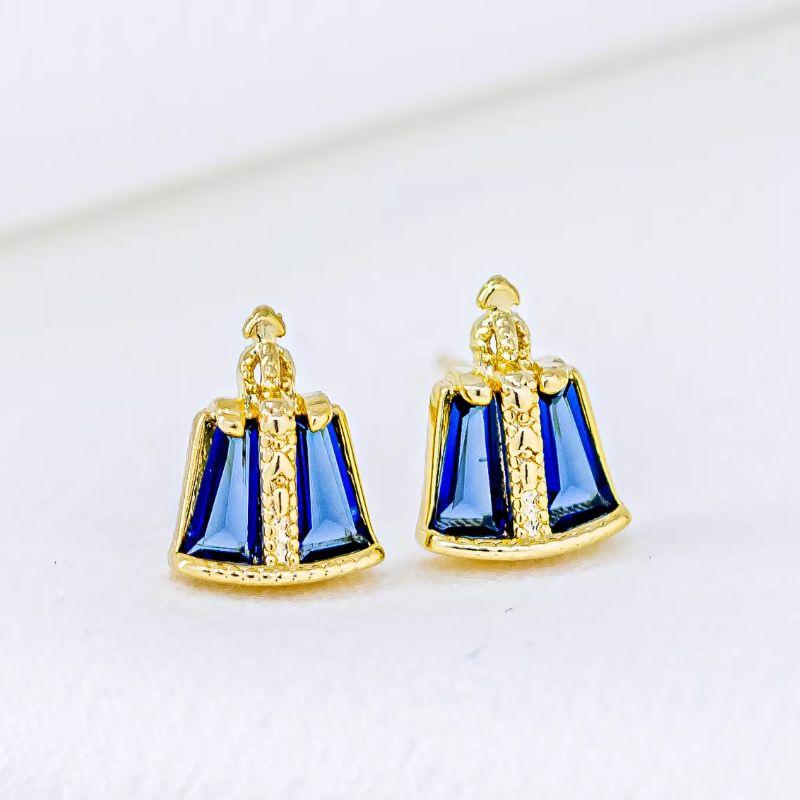 BRINCO NOSSA SENHORA ZIRCONIA AZUL