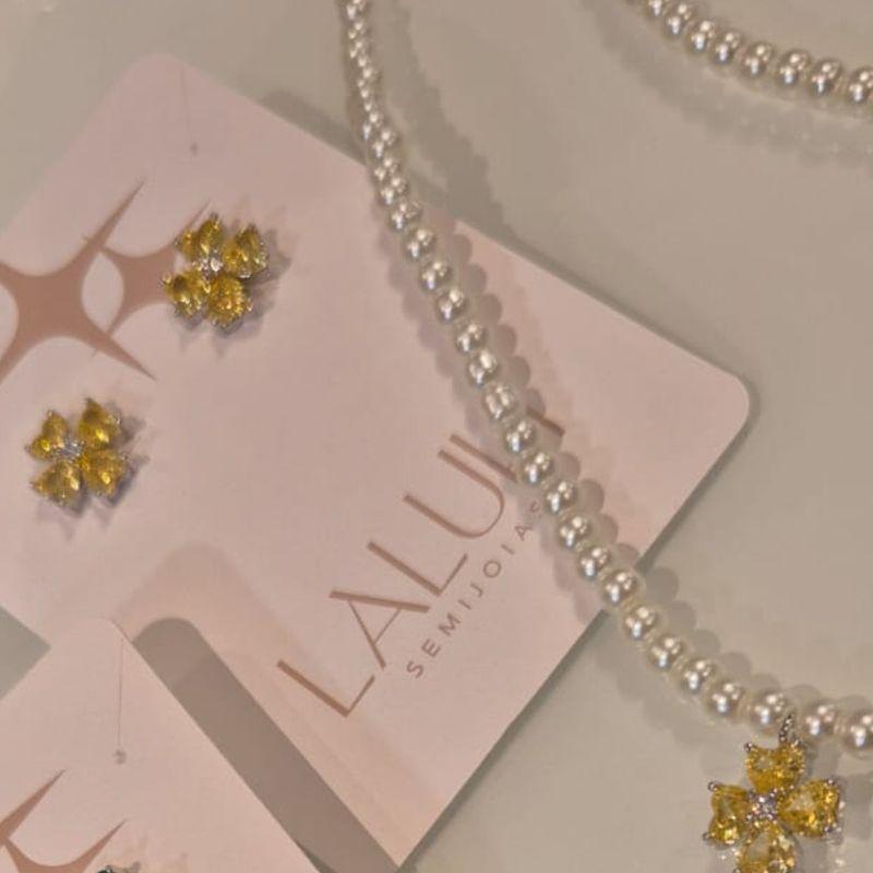 CONJUNTO PEROLA CITRINO