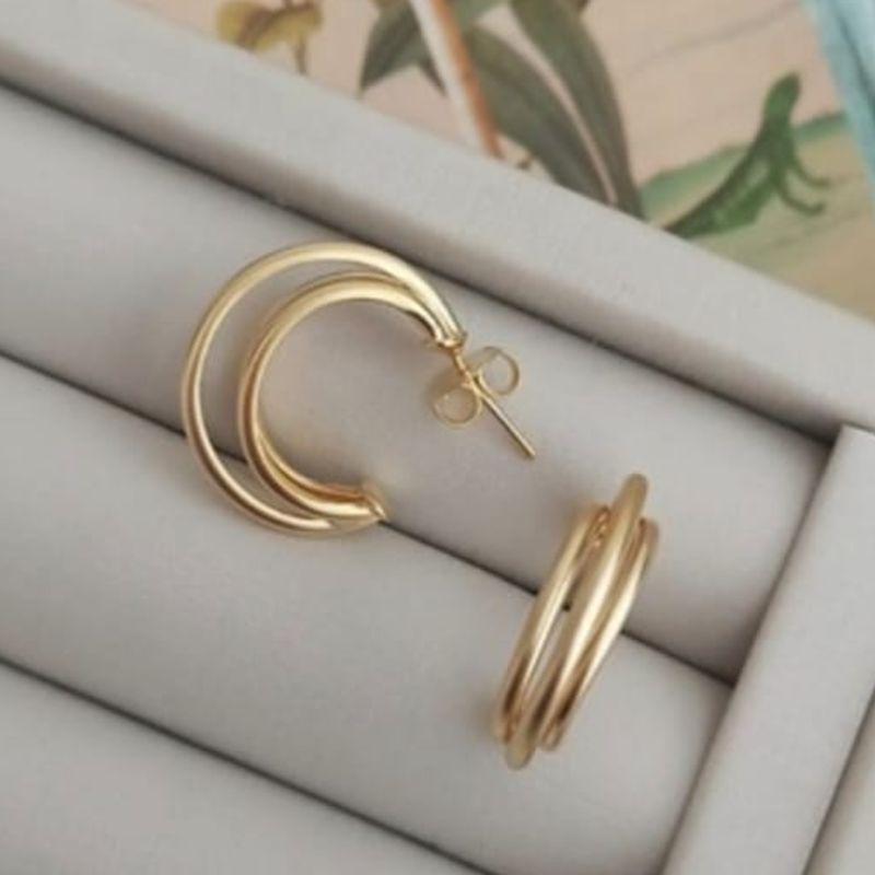 ARGOLA 3 FOSCO OURO