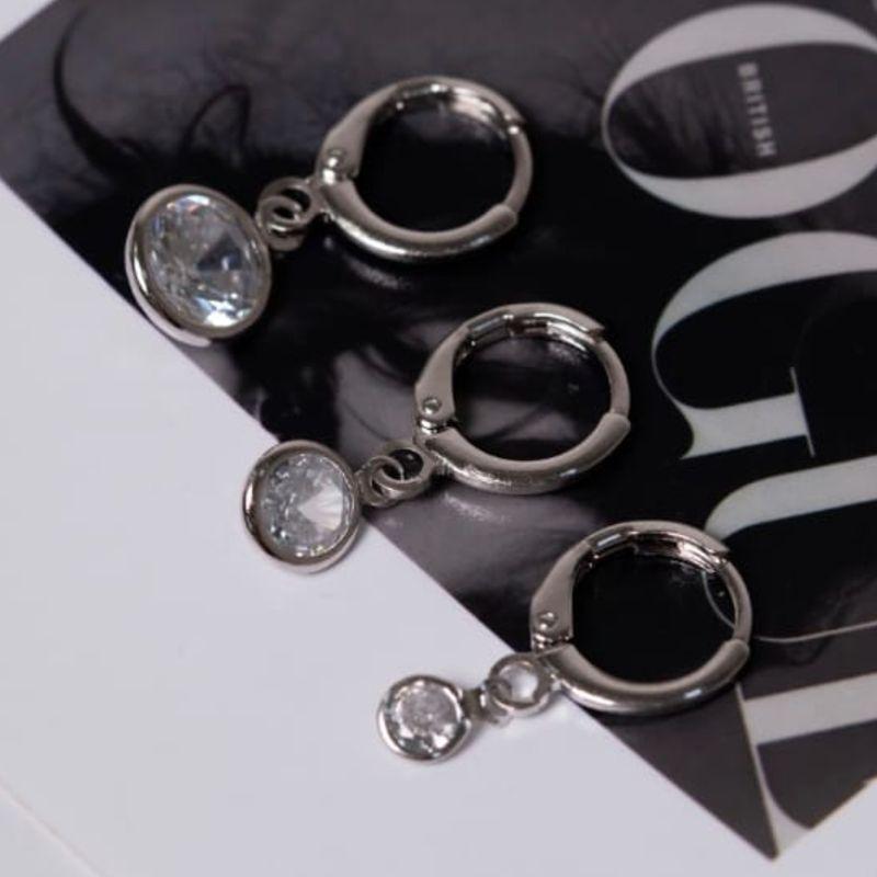TRIO ARGOLINHAS RODIO ZIRCONIA