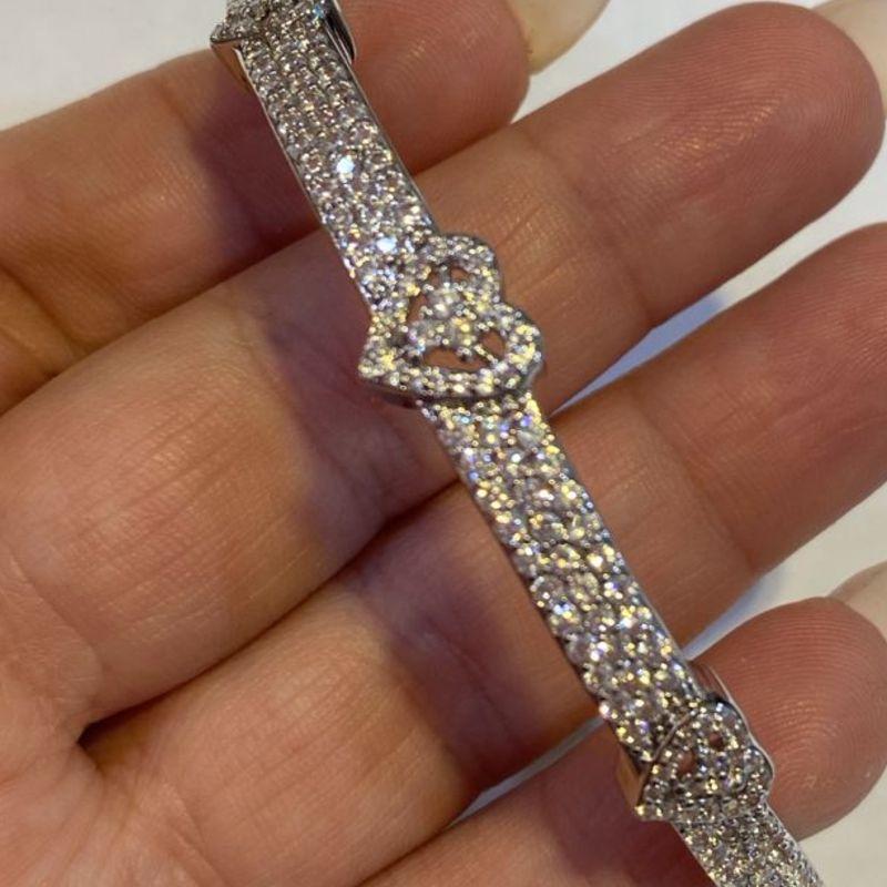 BRACELETE CORACAO CRAVEJADO RODIO