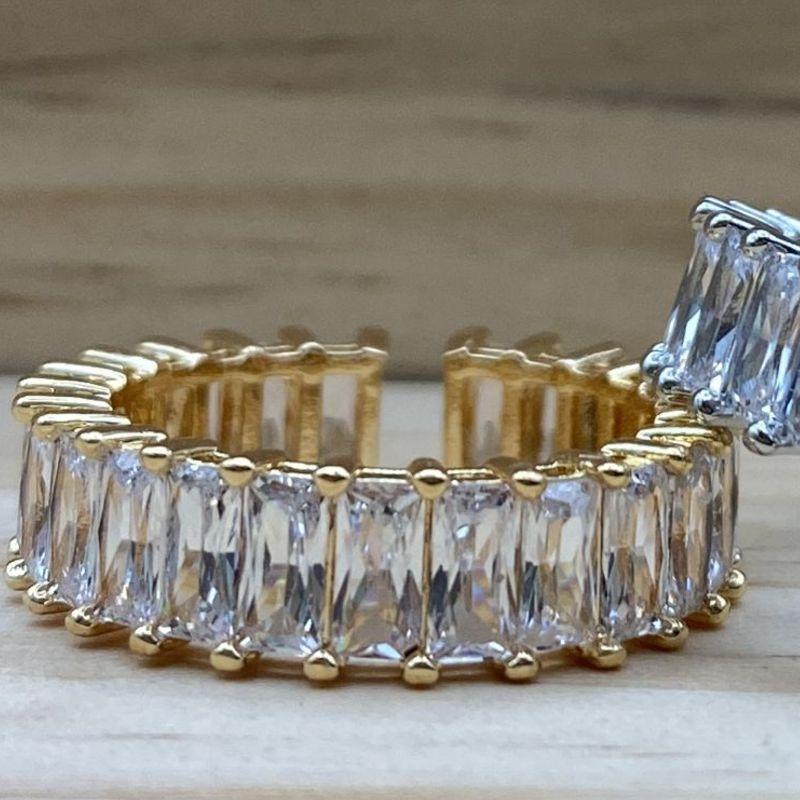 ANEL OURO REGULAVEL ZIRCONIA
