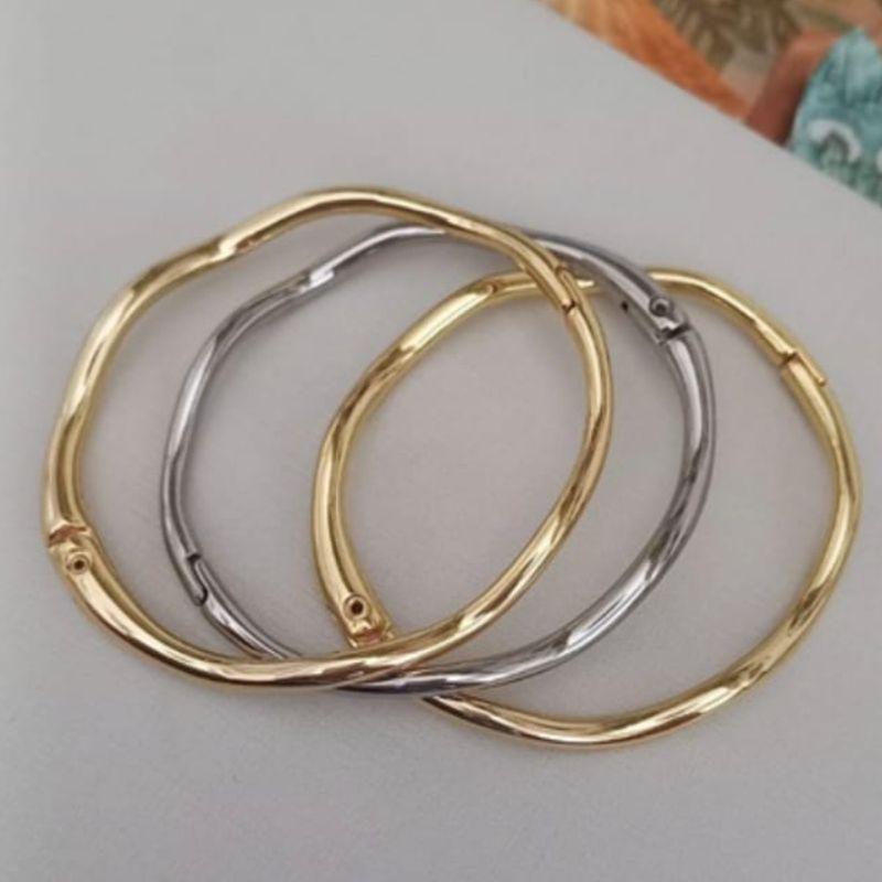 BRACELETE ONDULADO RODIO