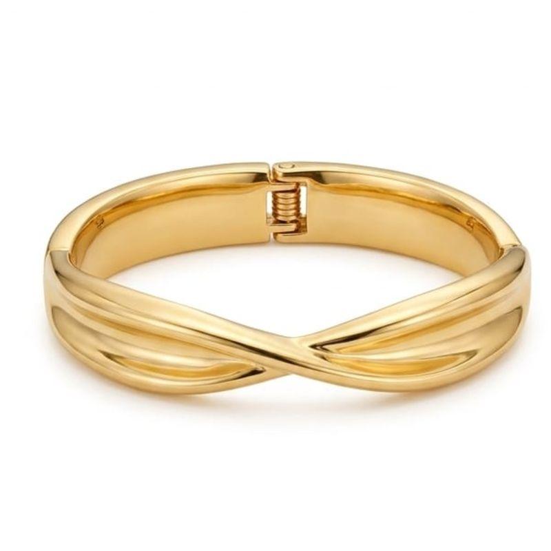 BRACELETE OURO MAXI LAÇO VERNIZ ITALIANO