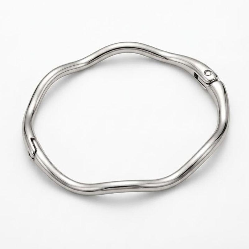 BRACELETE RODIO ONDAS VERNIZ ITALIANO