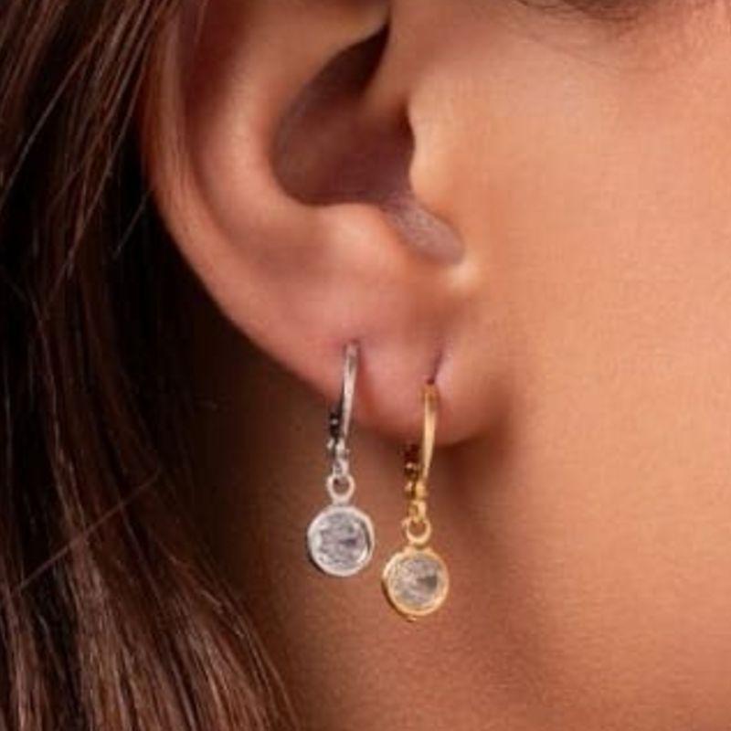 BRINCO OURO ARGOLINHA ZIRCONIA