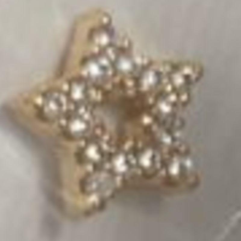 BRINCO OURO ESTRELA VAZADO PP