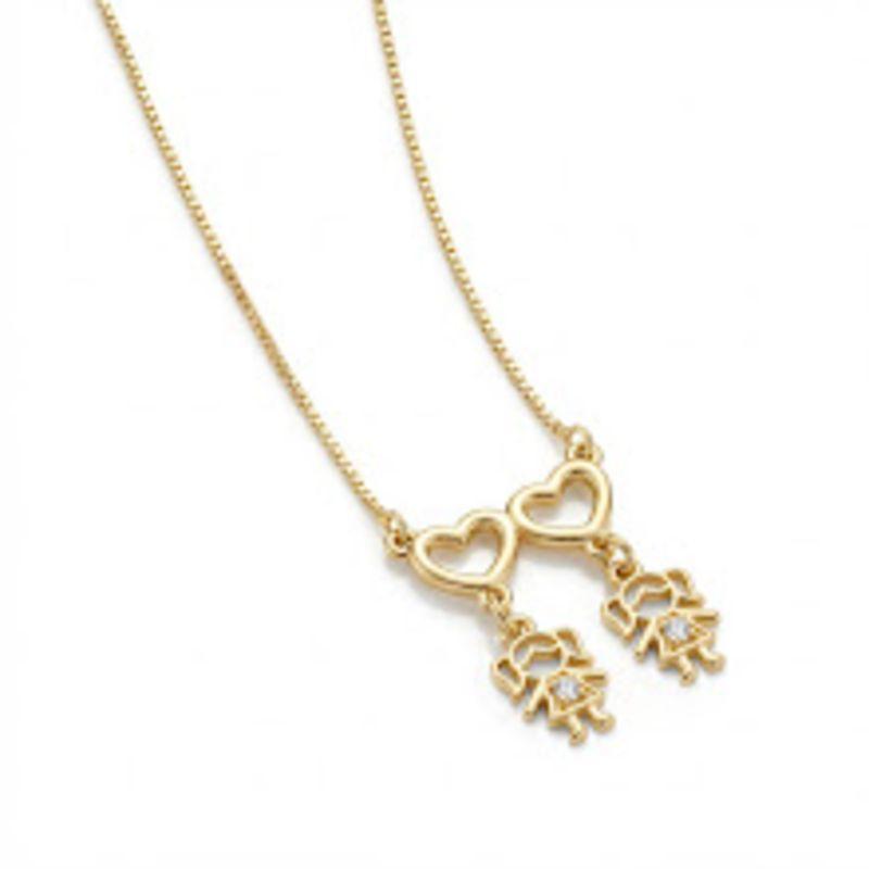 COLAR 2 FILHAS OURO