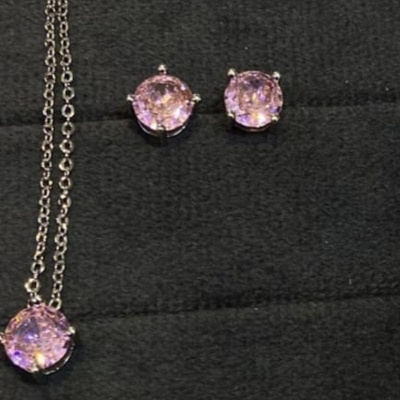 CONJUNTO ROSA CLARO PONTO DE LUZ 8MM