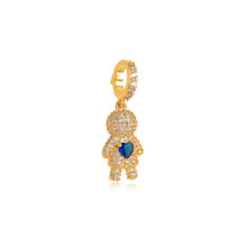 PINGENTE FILHO OURO AZUL MARINHO CRISTAL