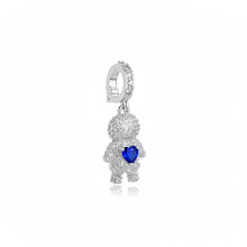 PINGENTE FILHO RODIO AZUL MARINHO CRISTAL