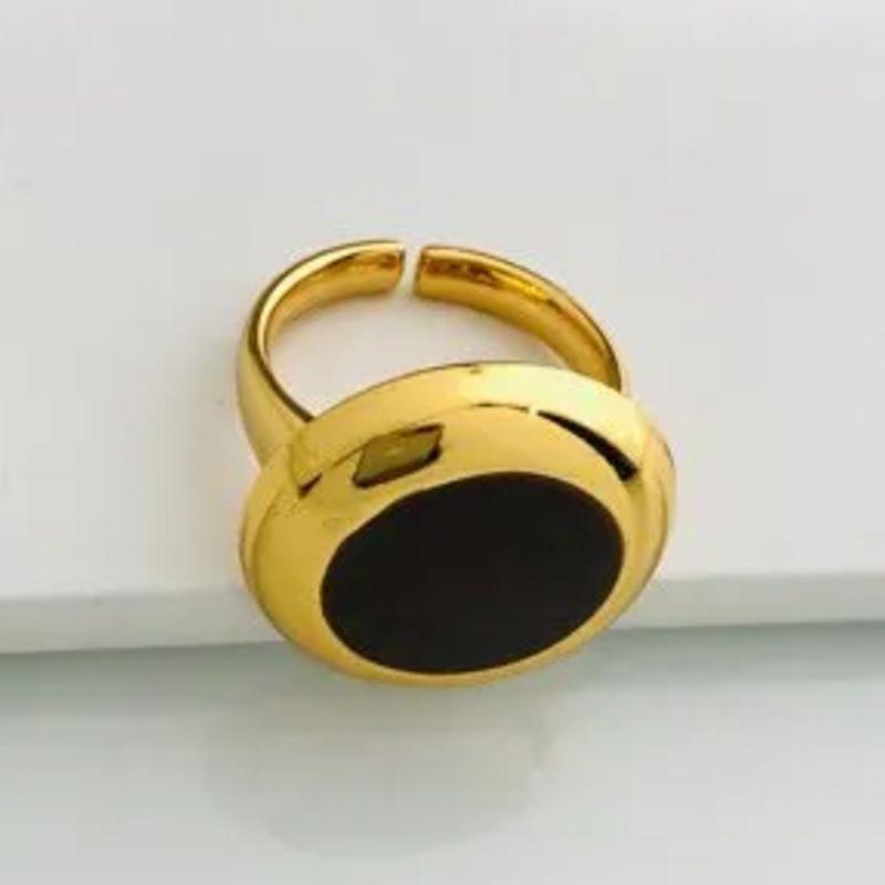 ANEL VERNIZ ITALIANO OVAL RESINA MARROM