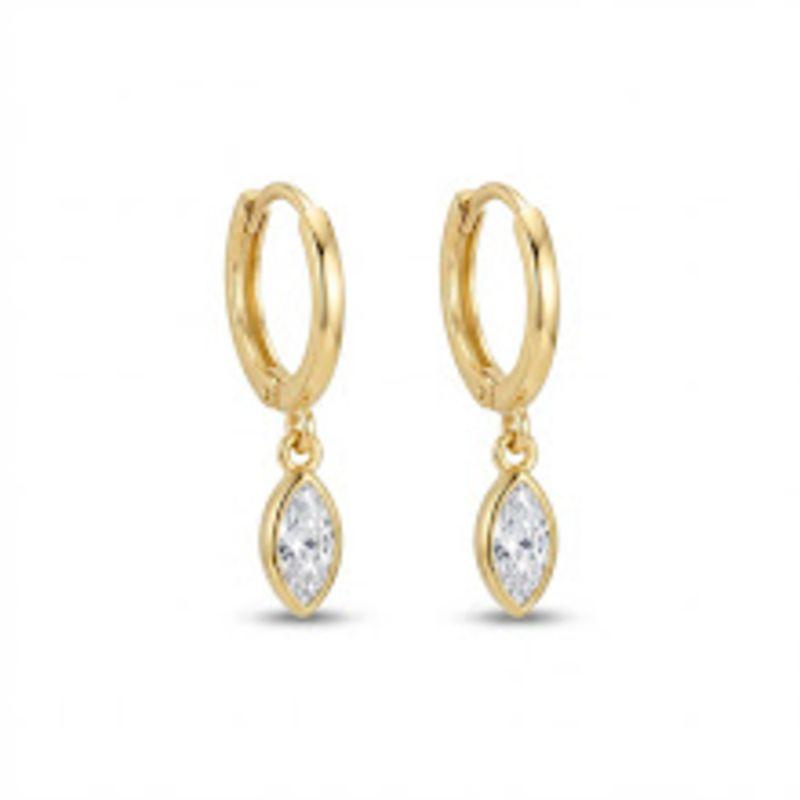 ARGOLINHA OURO ZIRCONIA