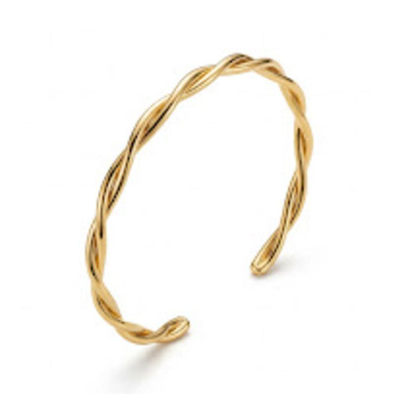 BRACELETE OURO TORCIDO ELEGANTE