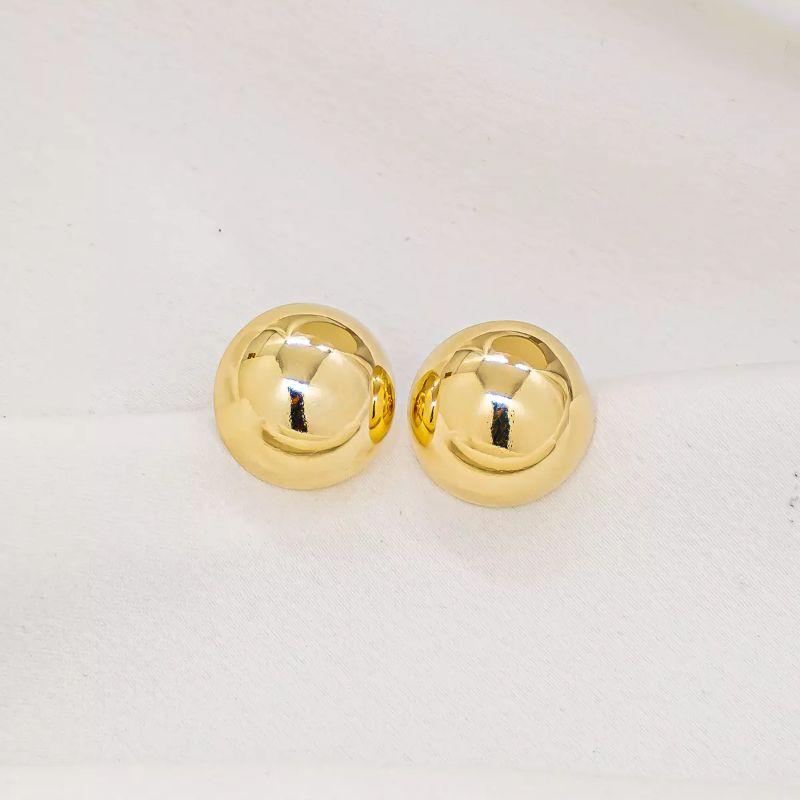 BRINCO BOTAO 1,4 CM OURO