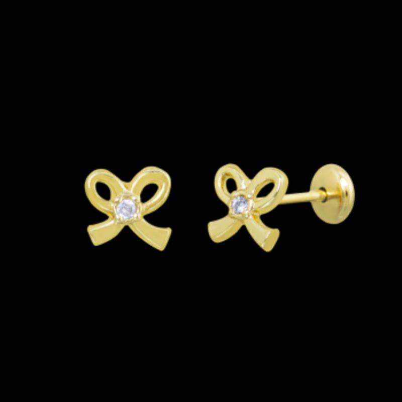 BRINCO INFANTIL LACINHO COM ZIRCÔNIA