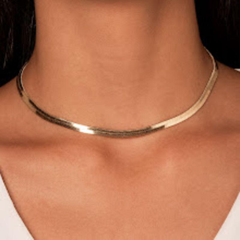 COLAR FITA CHOCKER 35 CM OURO