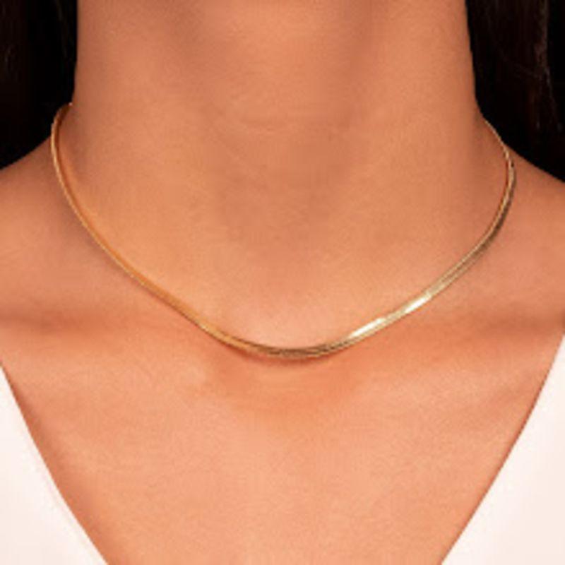 COLAR FITA P CHOCKER 35 CM OURO