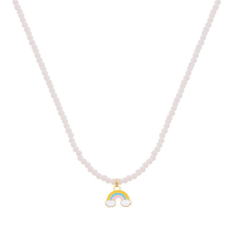 COLAR INFANTIL ARCO IRIS CRISTAIS BRANCO