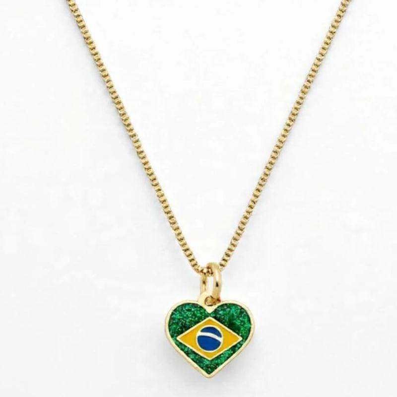 COLAR INFANTIL CORAÇÃO BRASIL