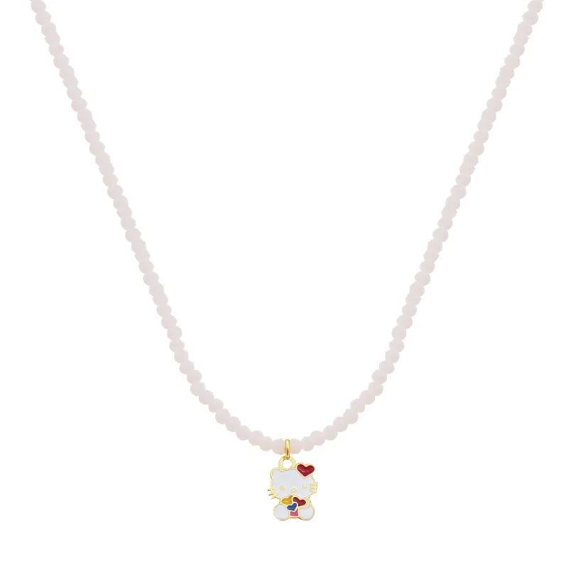 COLAR INFANTIL HELLO KITTY CRISTAIS BRANCO