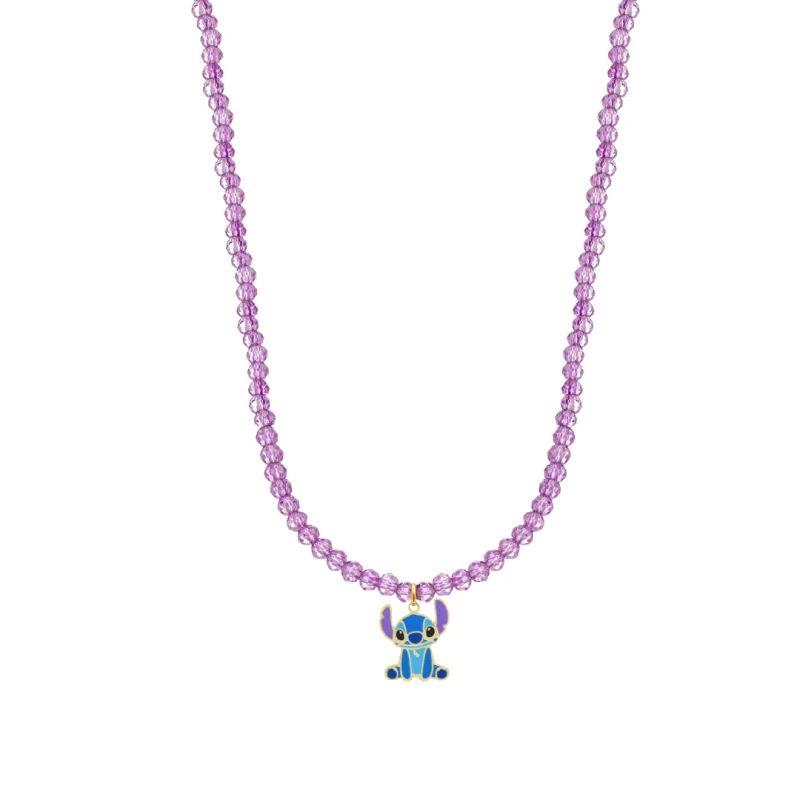 COLAR LILAS INFANTIL STITCH CRISTAIS