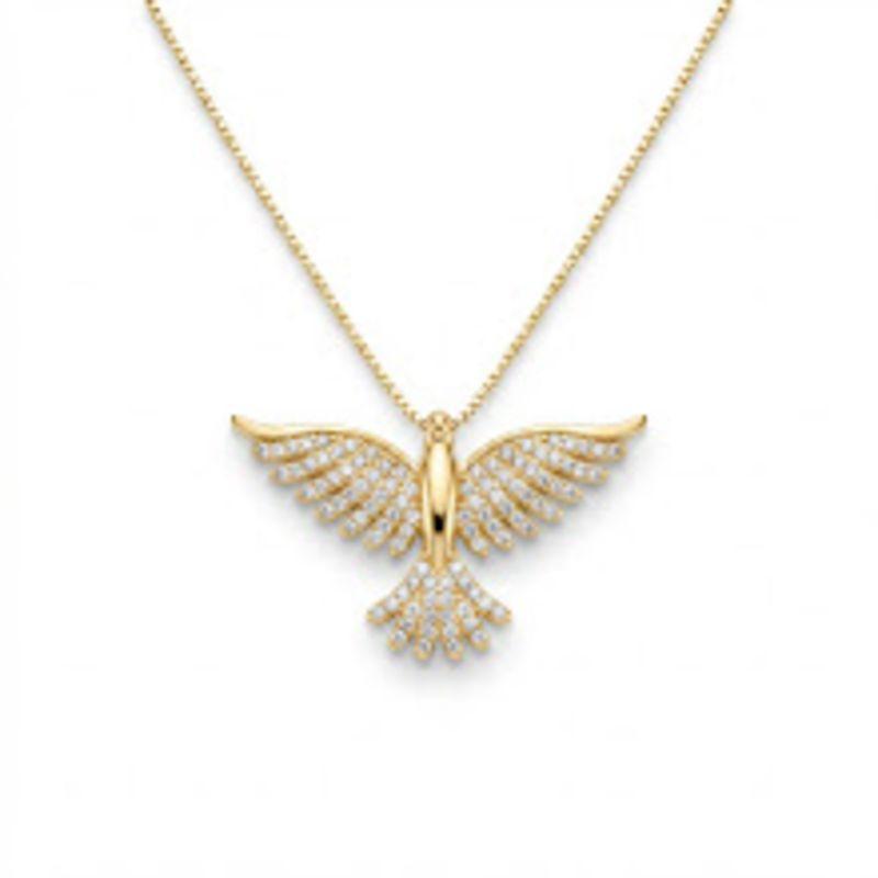 COLAR OURO ESPIRITO SANTO ZIRCONIAS