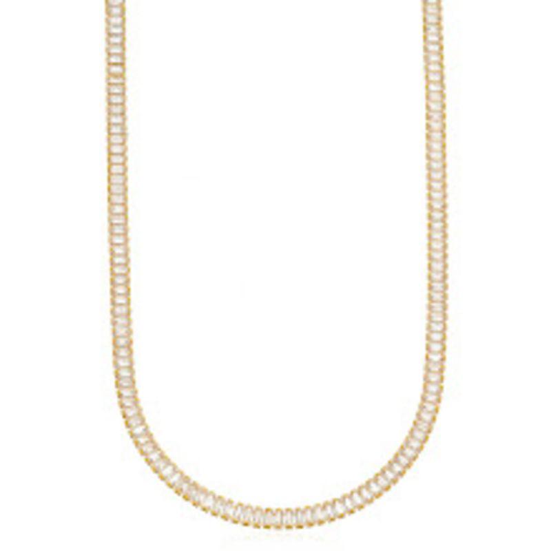 COLAR RIVIERA BAGUETES OURO 40 CM