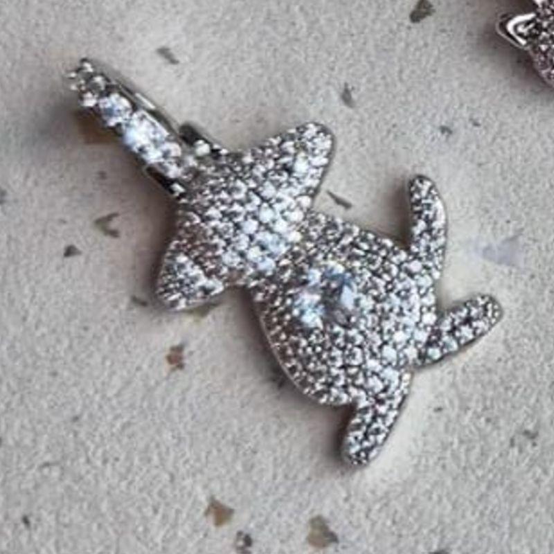 PINGENTE CACHORRO CRISTAL RODIO