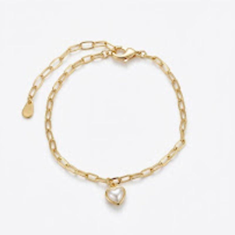 PULSEIRAS ELOS CORAÇÃO PEROLADO OURO