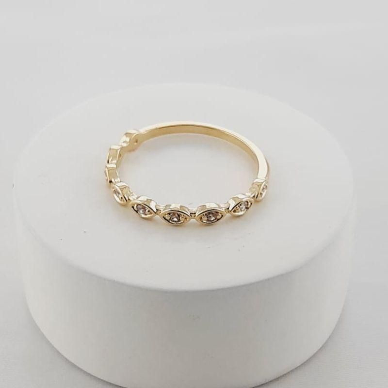 ANEL OURO  ZIRCONIA 21