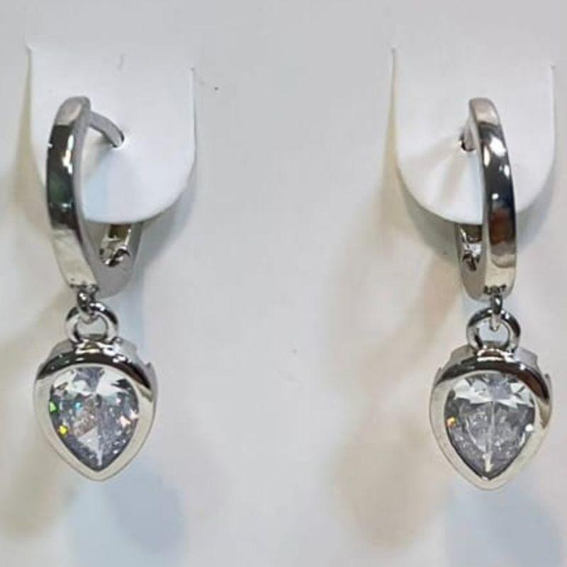 BRINCO ARGOLINHA CRISTAL RODIO