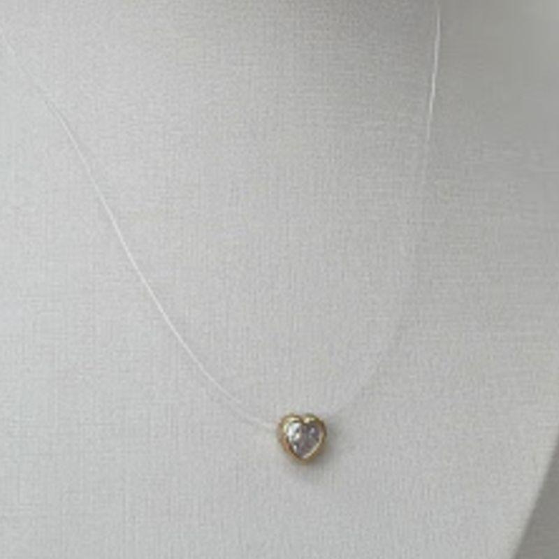 COLAR NYLON CORAÇÃO ZIRCONIA