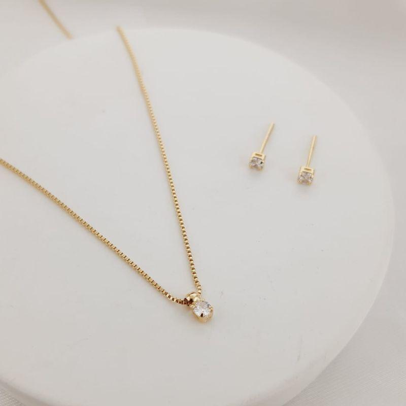 CONJUNTO OURO PONTO DE LUZ PP 45 CM
