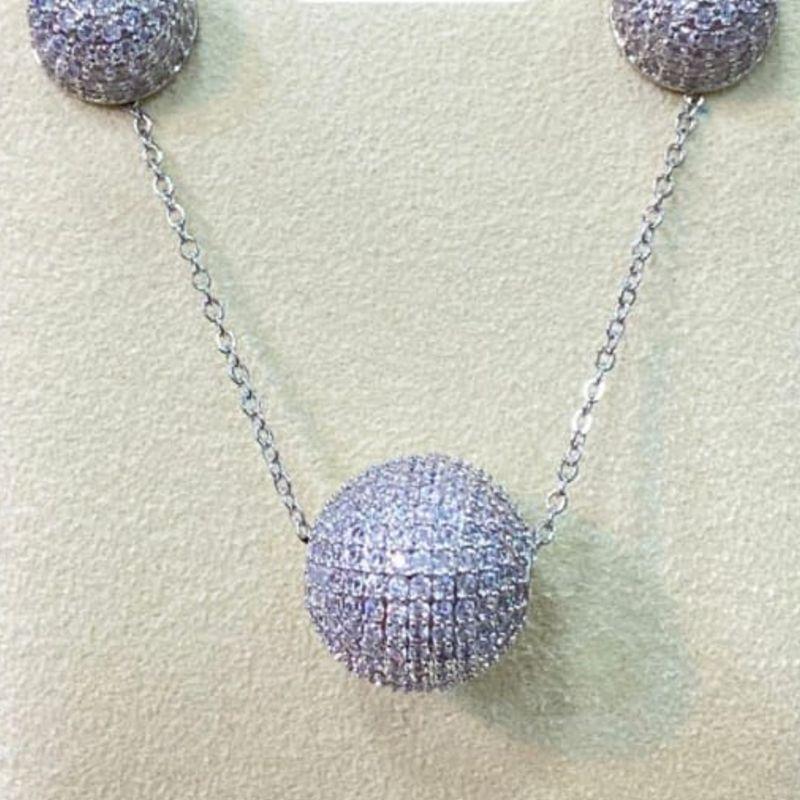 CONJUNTO RODIO ESFERAS CRAVEJADA