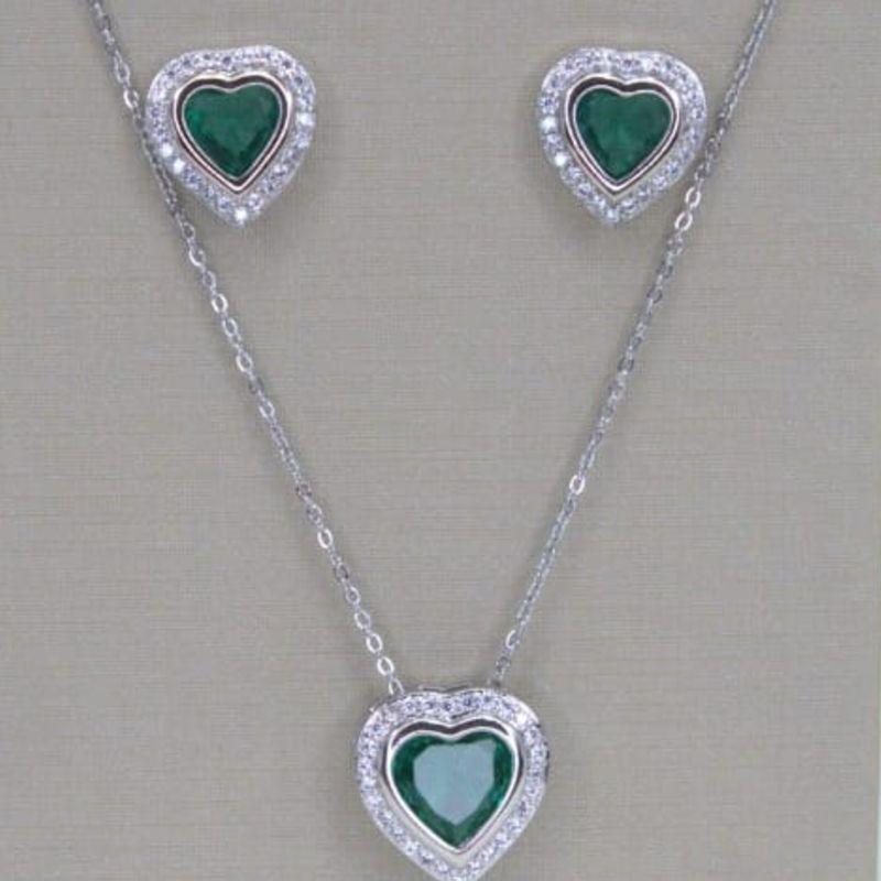 CONJUNTO RODIO ESMERALDA CORAÇÃO