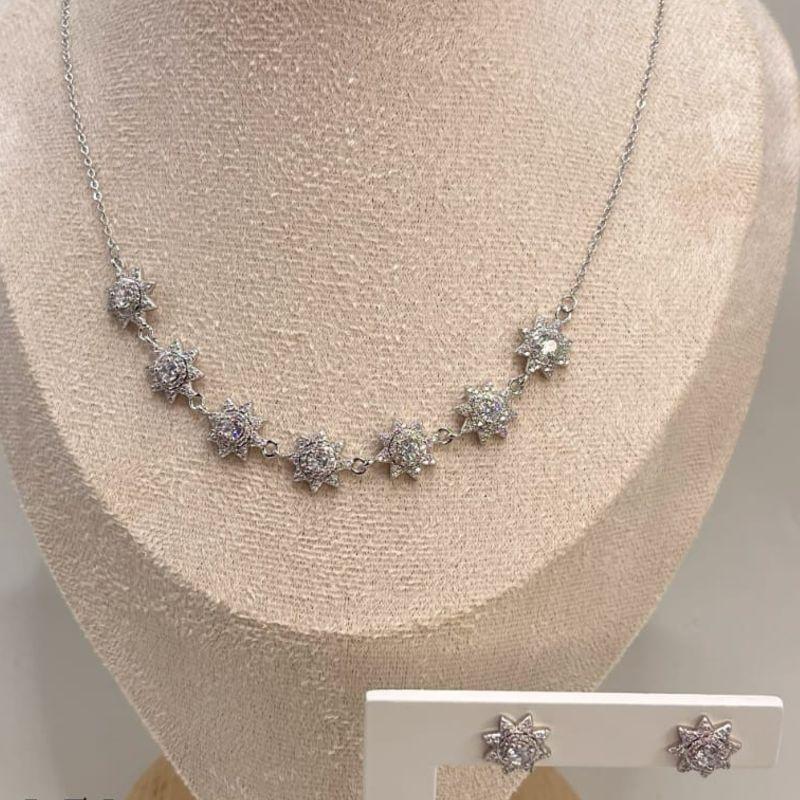CONJUNTO RODIO LUXO CRISTAL