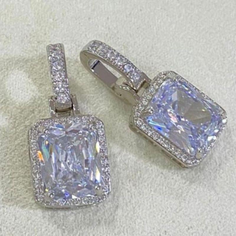 PINGENTE RODIO CRISTAL CRAVEJADO