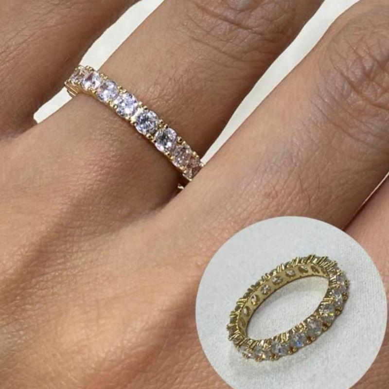 ANEL CRISTAL OURO