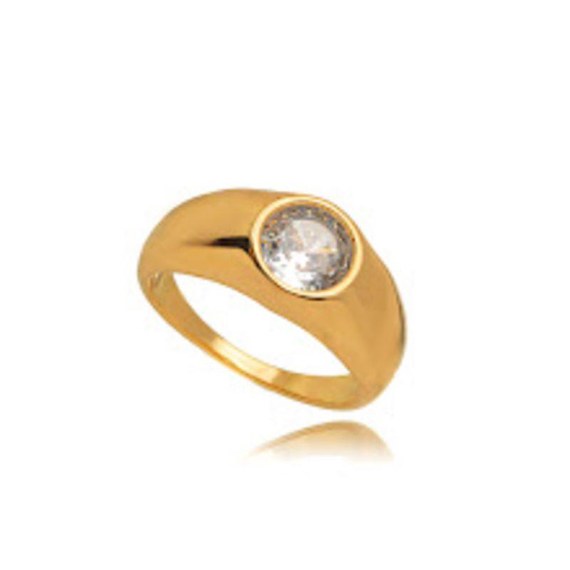 ANEL OURO CRISTAL 22