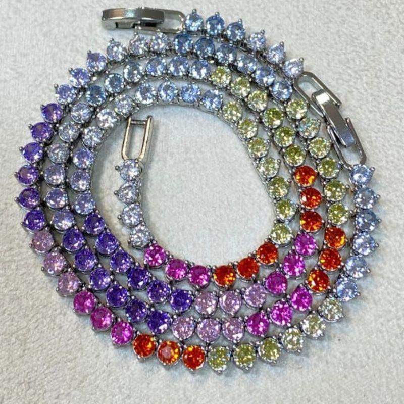 COLAR RODIO RIVIERA COLORS 3MM 3 PONTAS