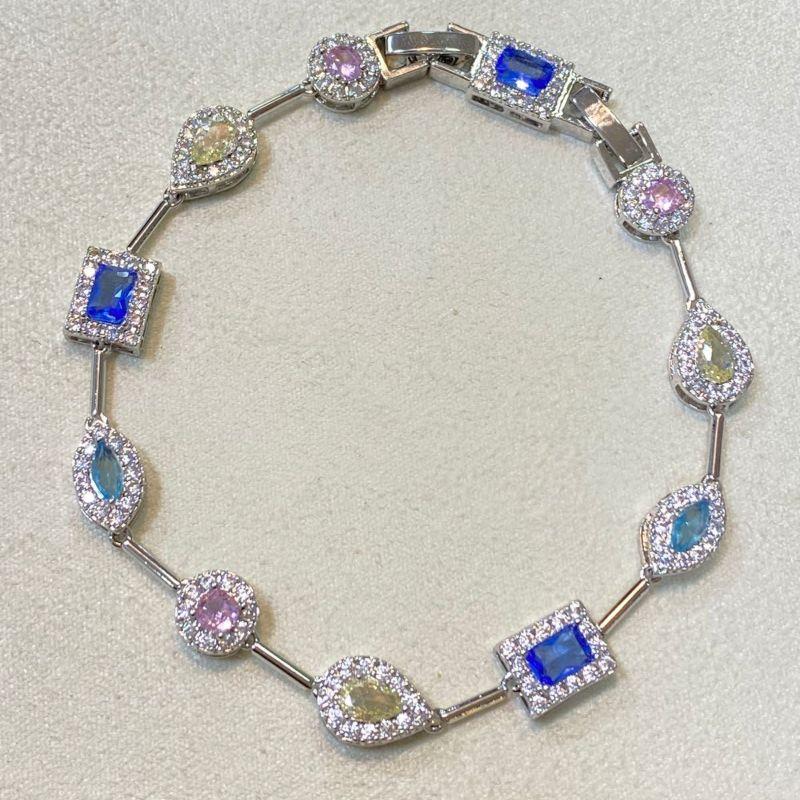 PULSEIRA LUXO RODIO RIVIERA COLORS