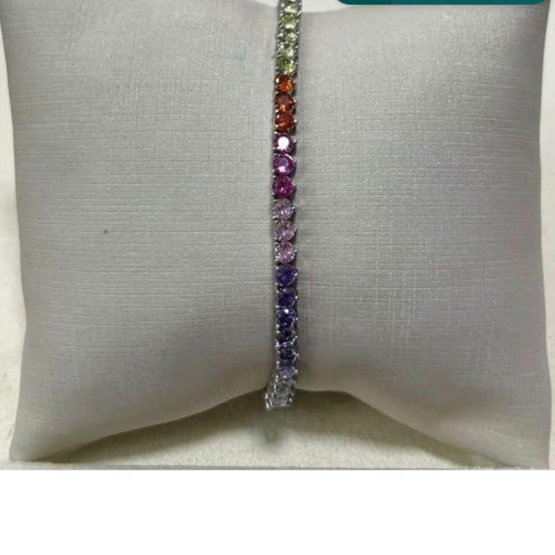 PULSEIRA RODIO RIVIERA COLORS 3MM 3 PONTAS