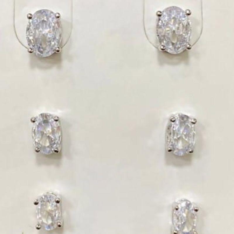 TRIO OVAL RODIO CRISTAL