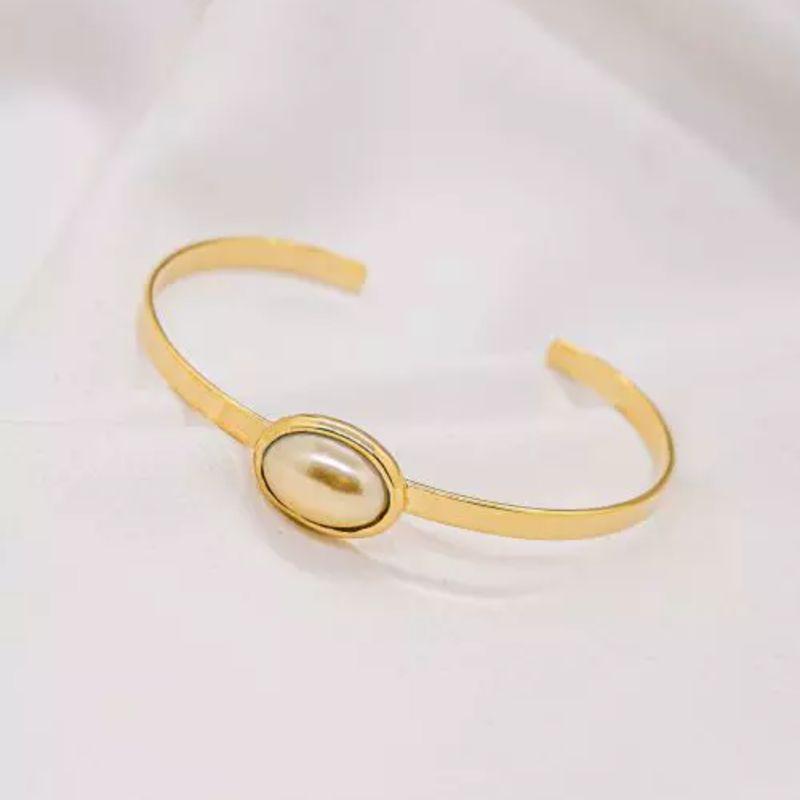 BRACELETE ARO PEROLA OVAL